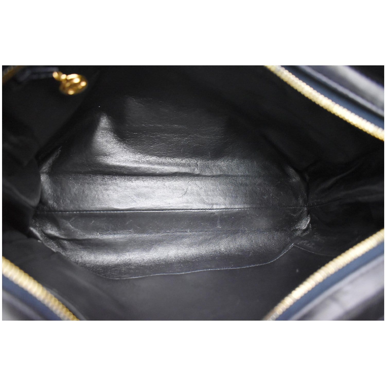 Chanel  Quilted Leather Chain Handle Tote Bag Black