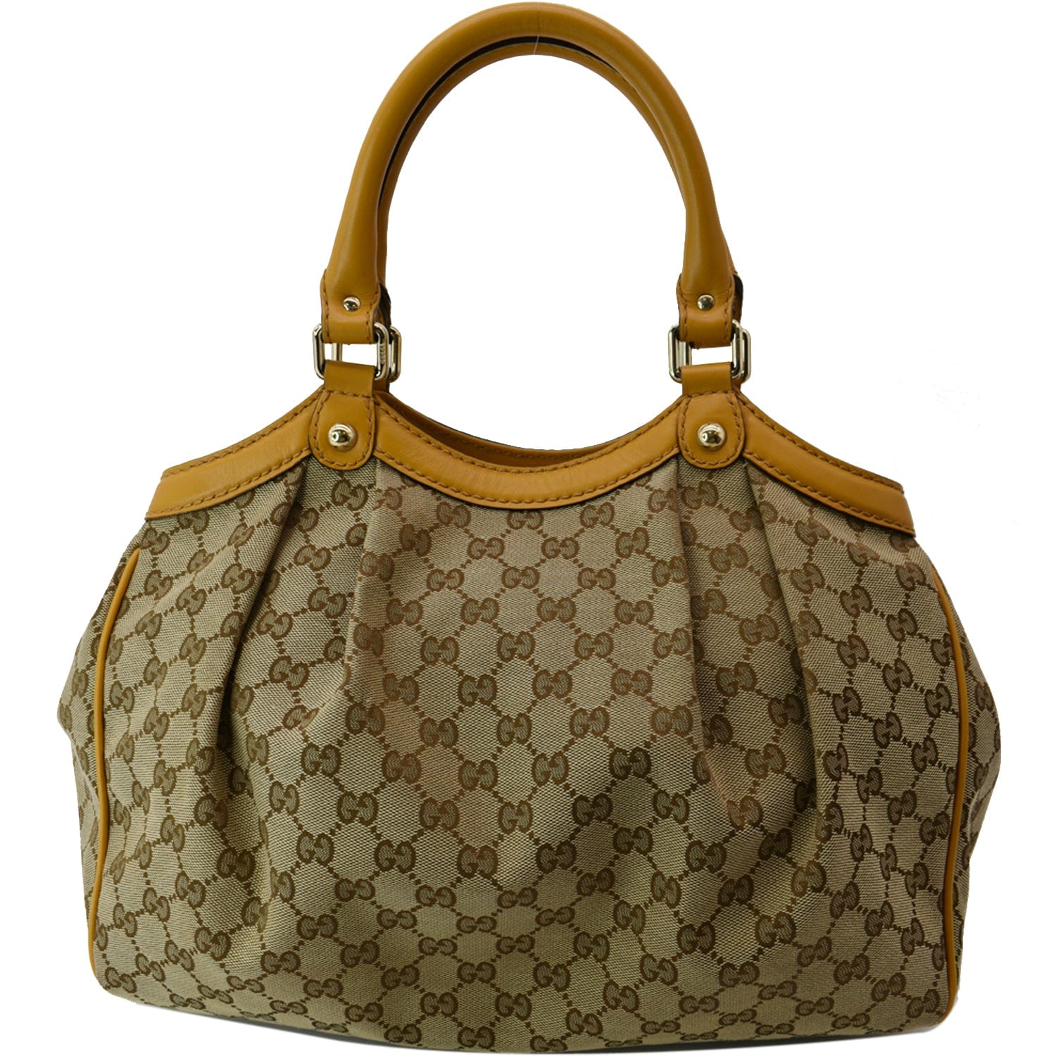 GUCCI Sukey Medium Gucci Canvas Tote Bag Beige 211944