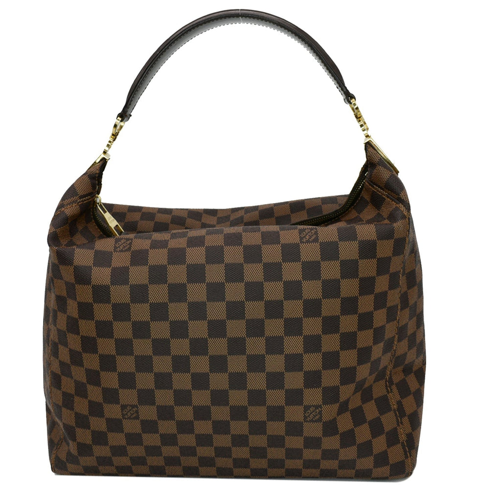 LOUIS VUITTON Portobello Damier Ebene Shoulder Bag Brown