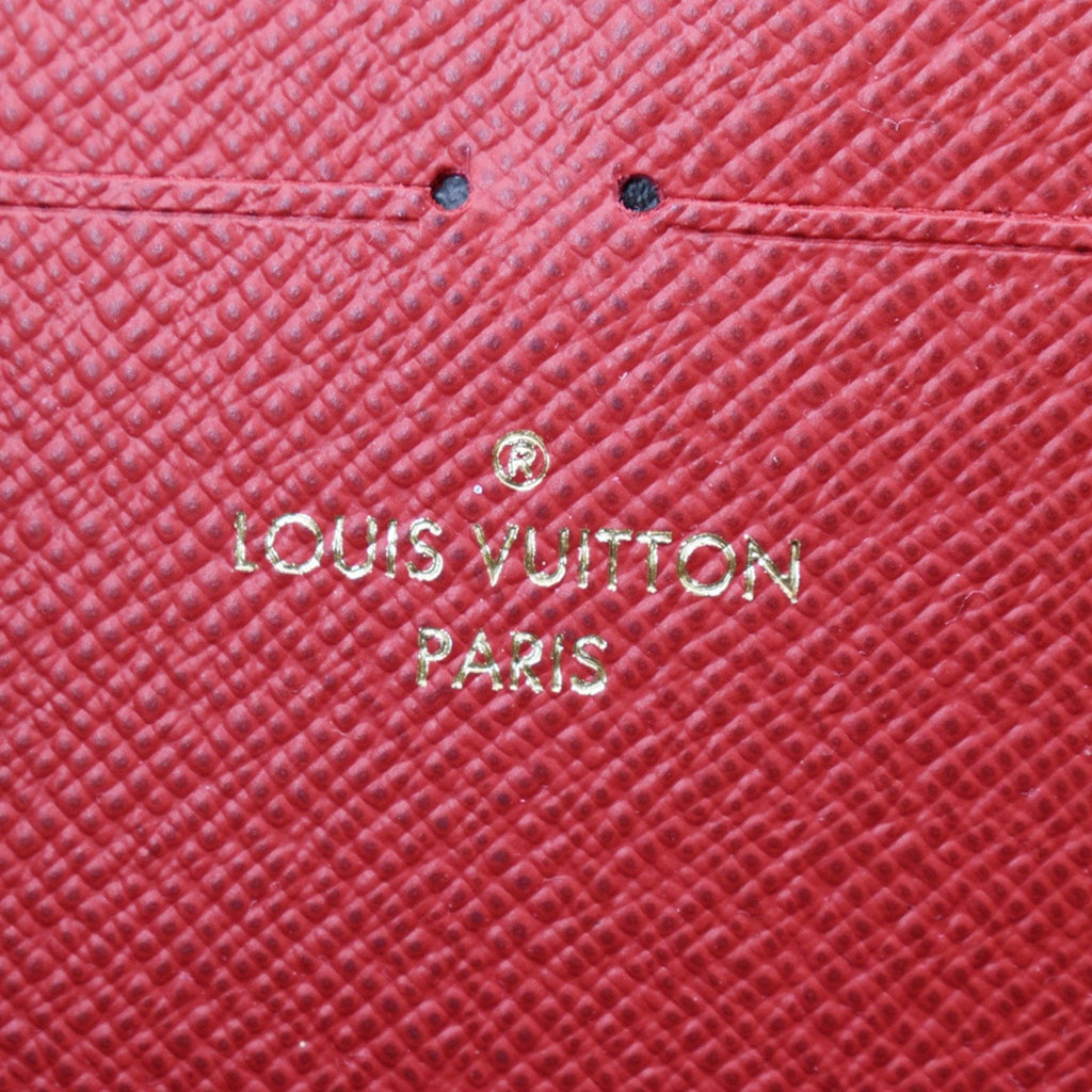 LOUIS VUITTON Clemence Monogram Canvas Zippy Wallet Brown