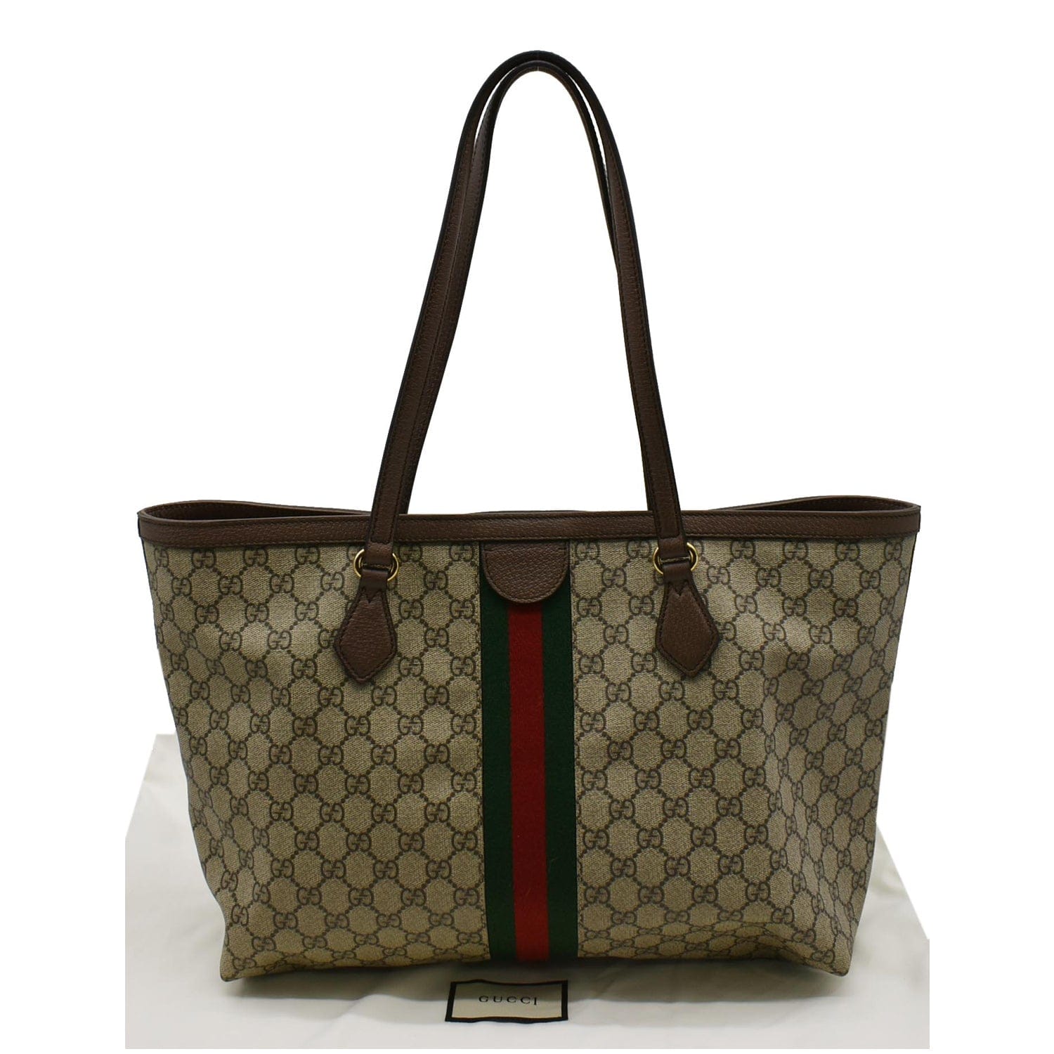 GUCCI Ophidia Medium Gucci Supreme Canvas Tote Bag Beige 631685