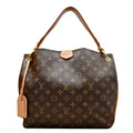 LOUIS VUITTON Graceful PM Monogram Canvas Shoulder Bag Brown