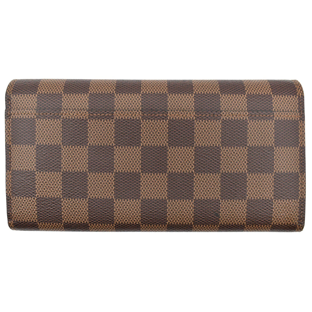 LOUIS VUITTON Sarah Damier Ebene Wallet Brown