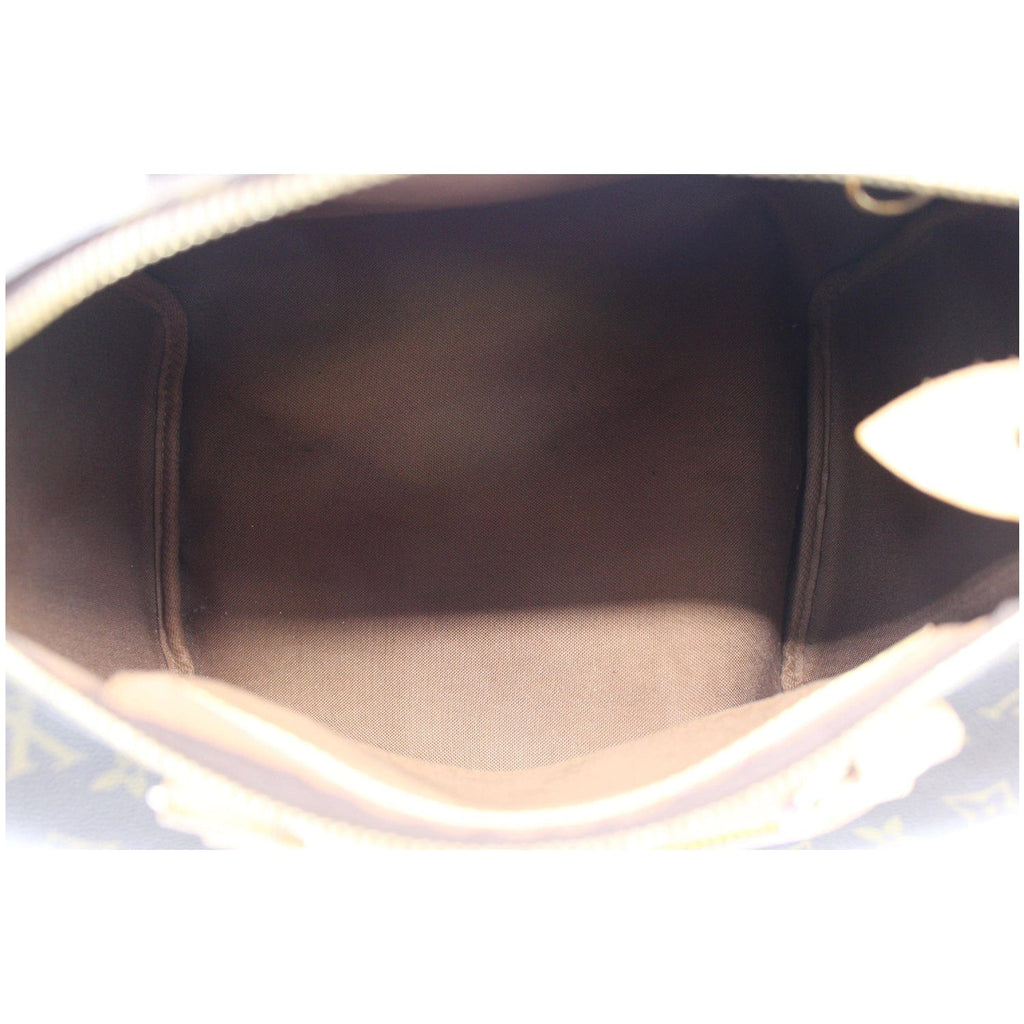 LOUIS VUITTON Speedy 30 Monogram Canvas Satchel Bag Brown