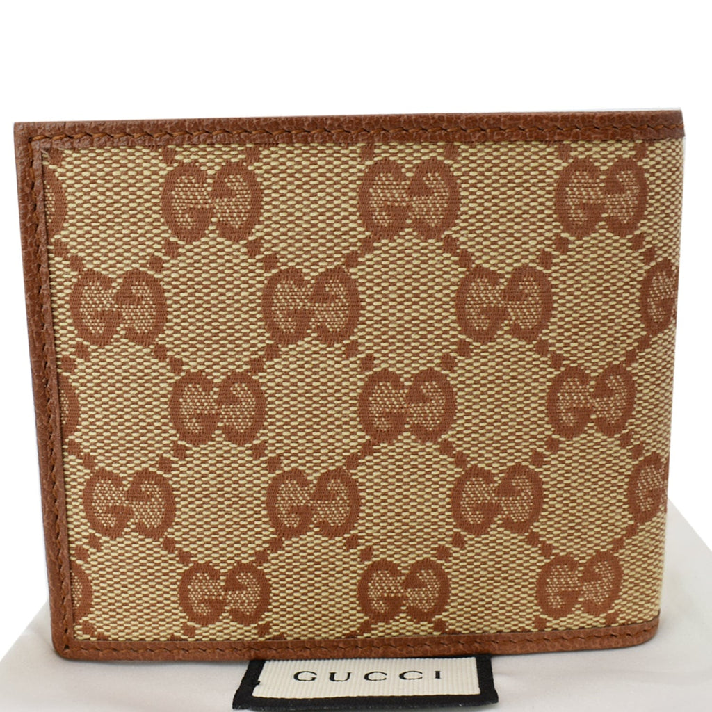 GUCCI Gucci LA Angels Patch Bi-fold Wallet Beige 547787