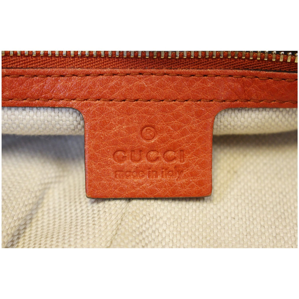 GUCCI Soho Pebbled Leather Chain Shoulder Bag Red 308982