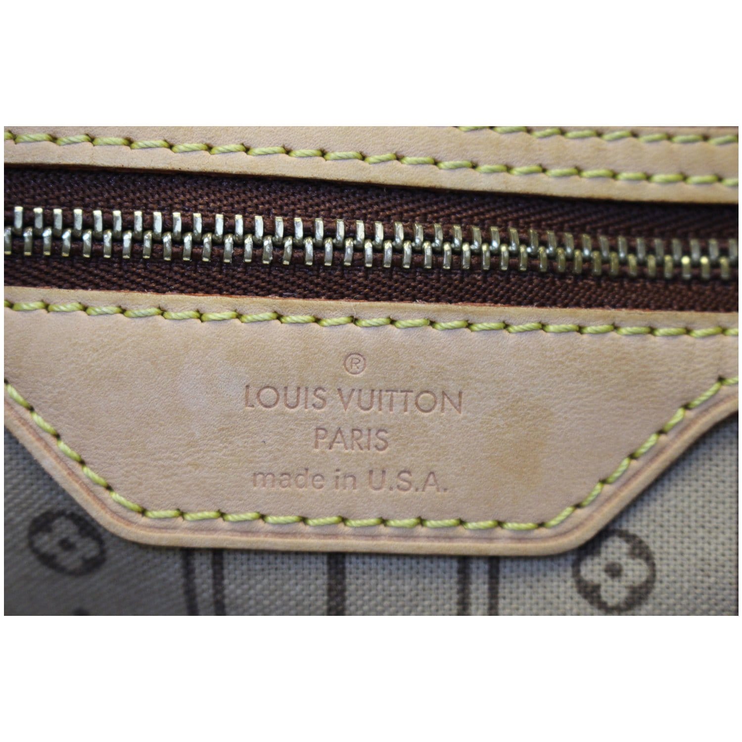 LOUIS VUITTON Neverfull MM Monogram Canvas Tote Shoulder Bag Brown