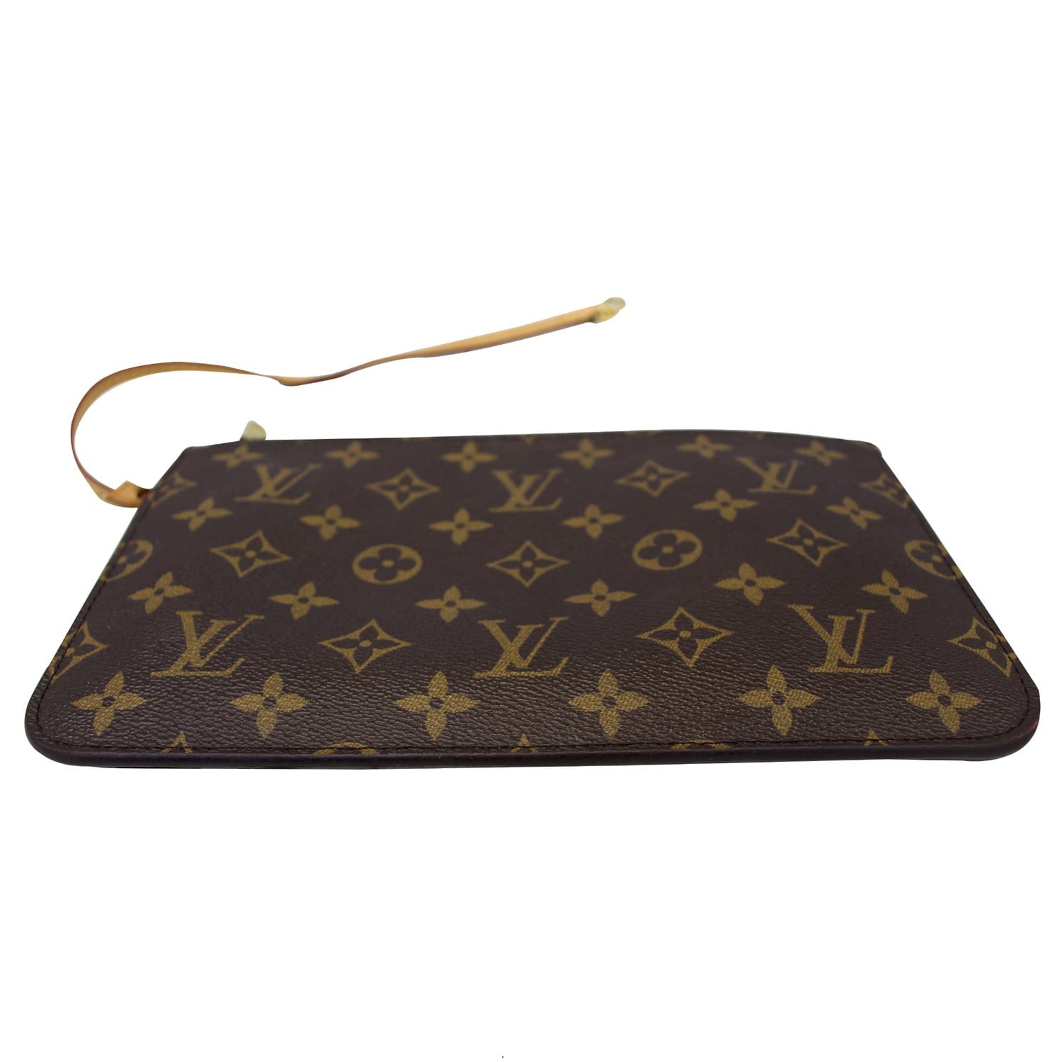 LOUIS VUITTON Pochette Wristlet Pouch Monogram Canvas Neverfull Fuchsia