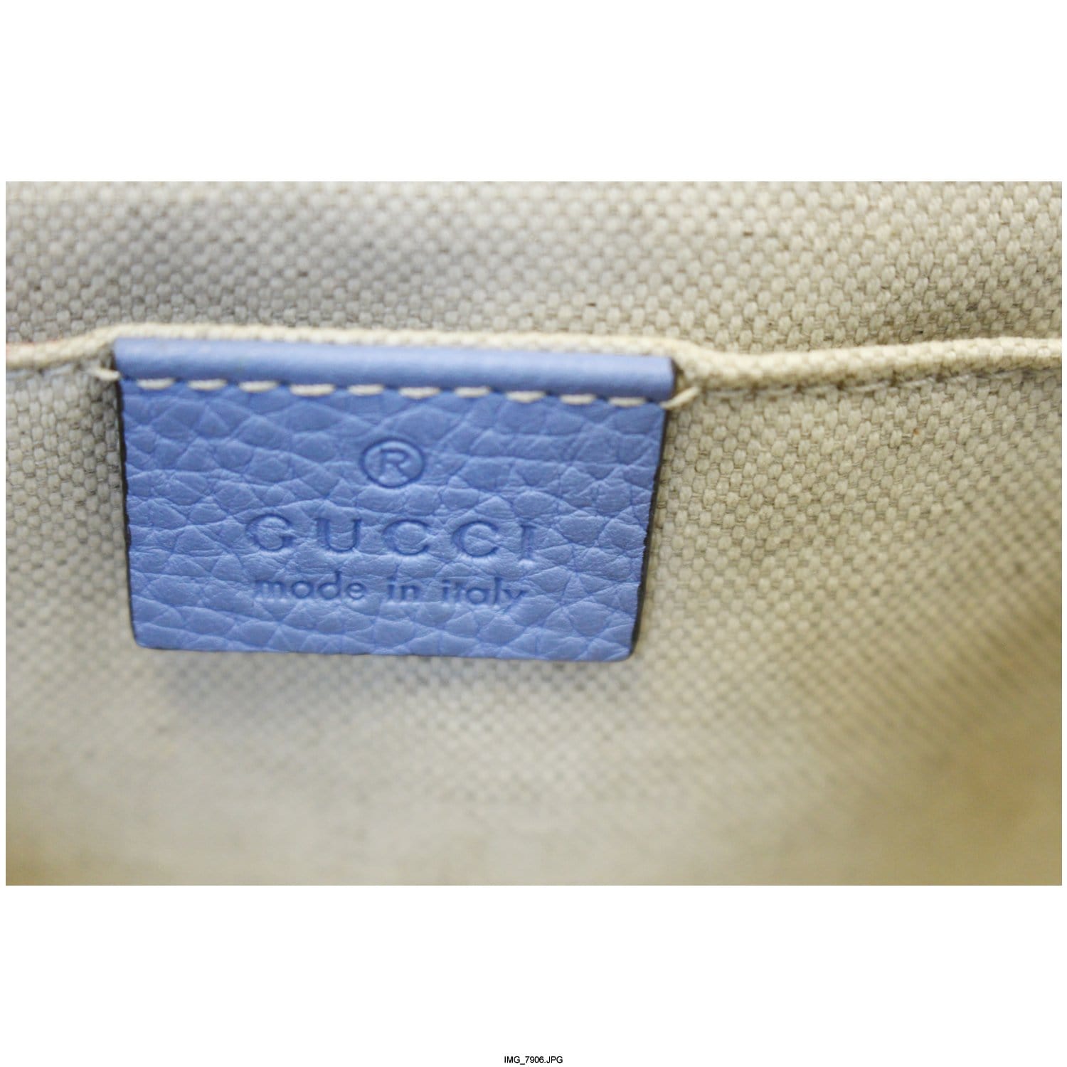 GUCCI Gucci Marmont Leather Top Handle Shoulder Bag Blue 442622
