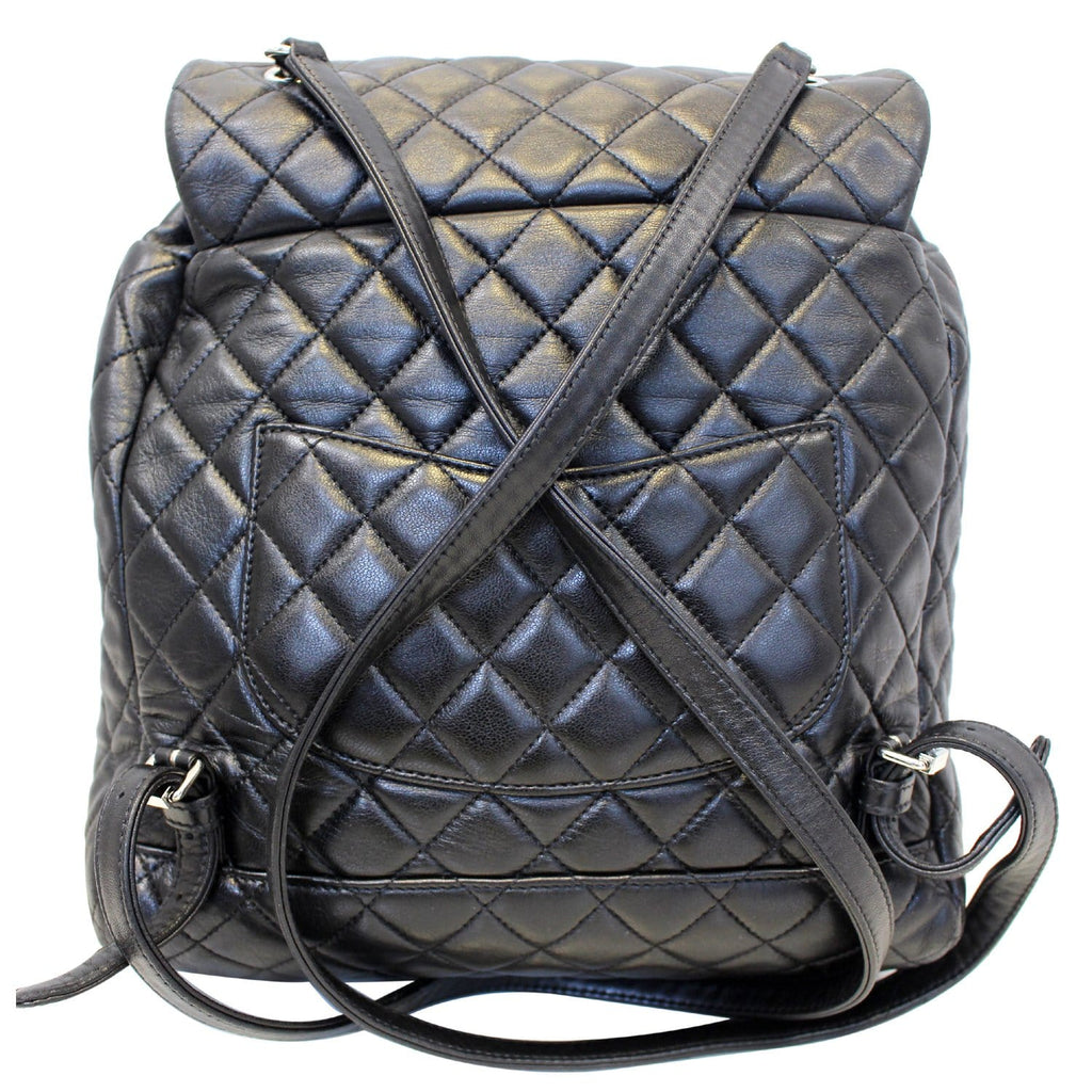 Chanel Urban Spirit  Leather Backpack Bag Black