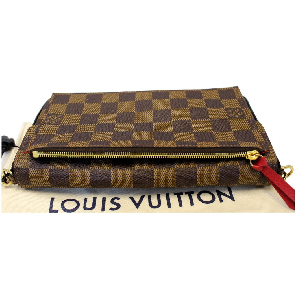 LOUIS VUITTON Pochette Felicie Damier Ebene Crossbody Bag