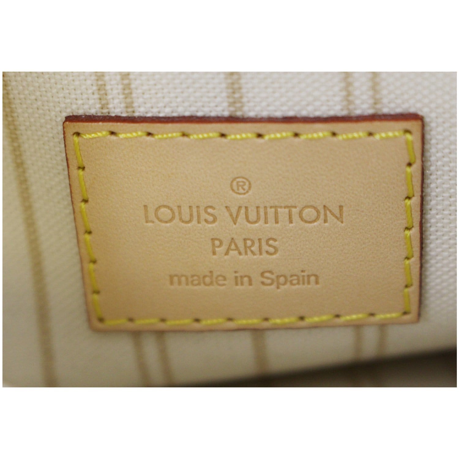LOUIS VUITTON Pochette Wristlet Pouch Neverfull MM Damier Azur