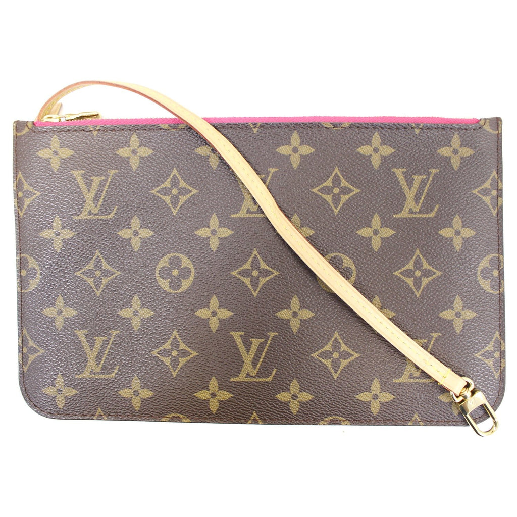 LOUIS VUITTON Pochette Wristlet Pouch Monogram Canvas Neverfull