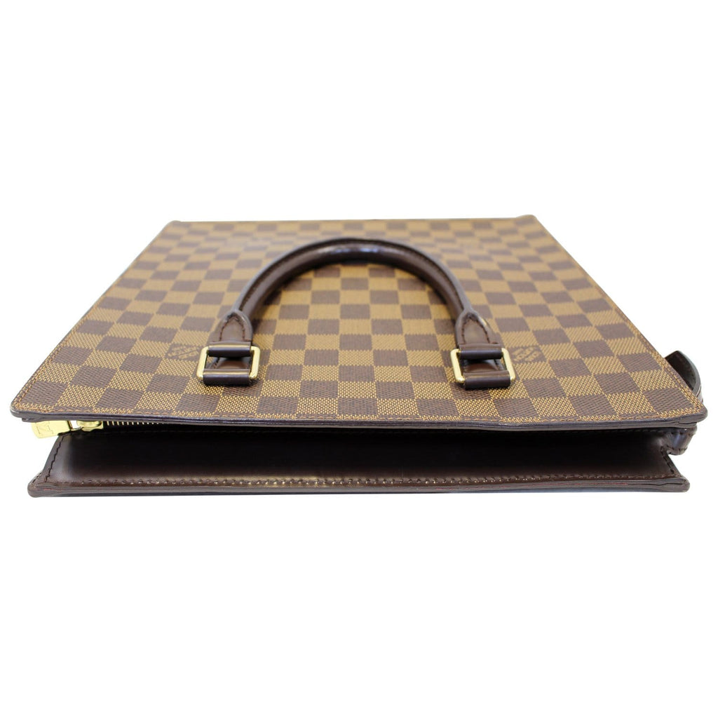 LOUIS VUITTON Damier Canvas Venice Sac-Plat Tote Brown Bag