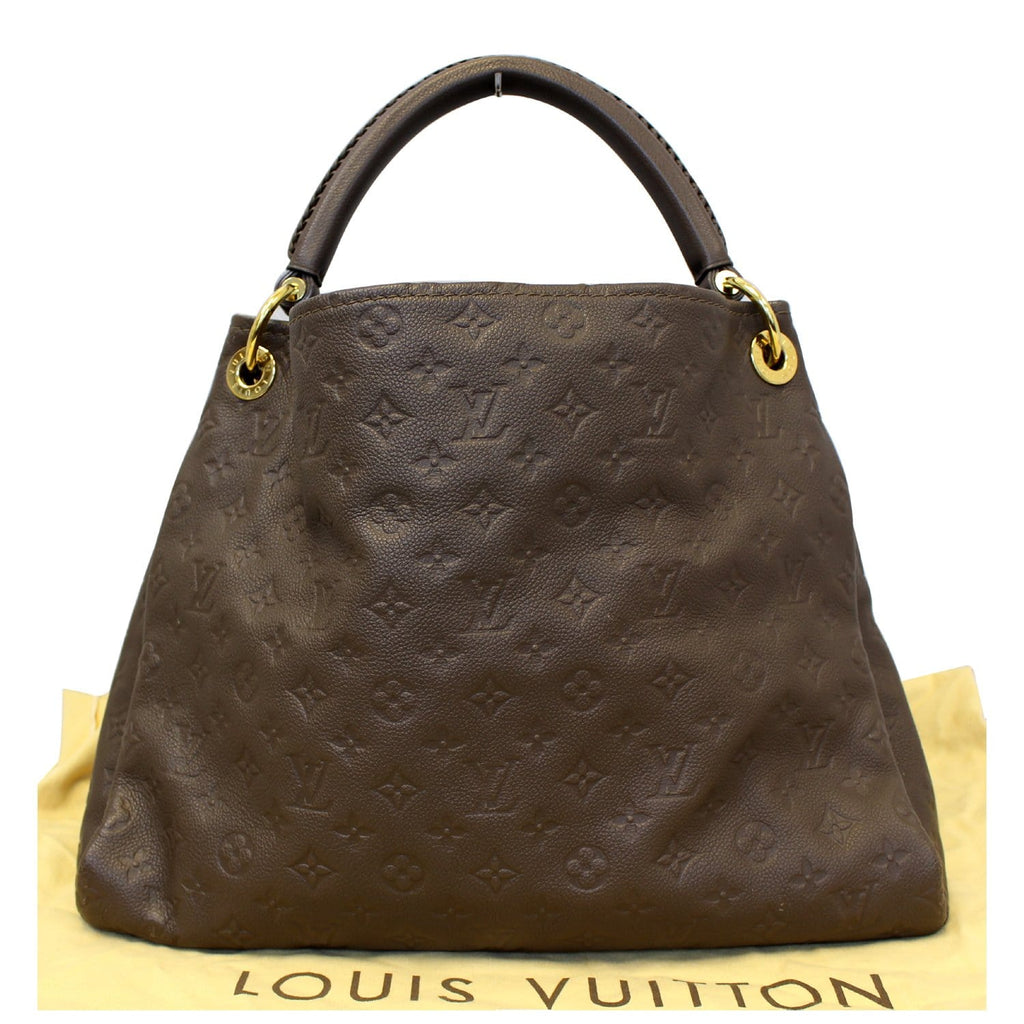 LOUIS VUITTON Artsy MM Monogram Empreinte Leather Shoulder Bag Terre