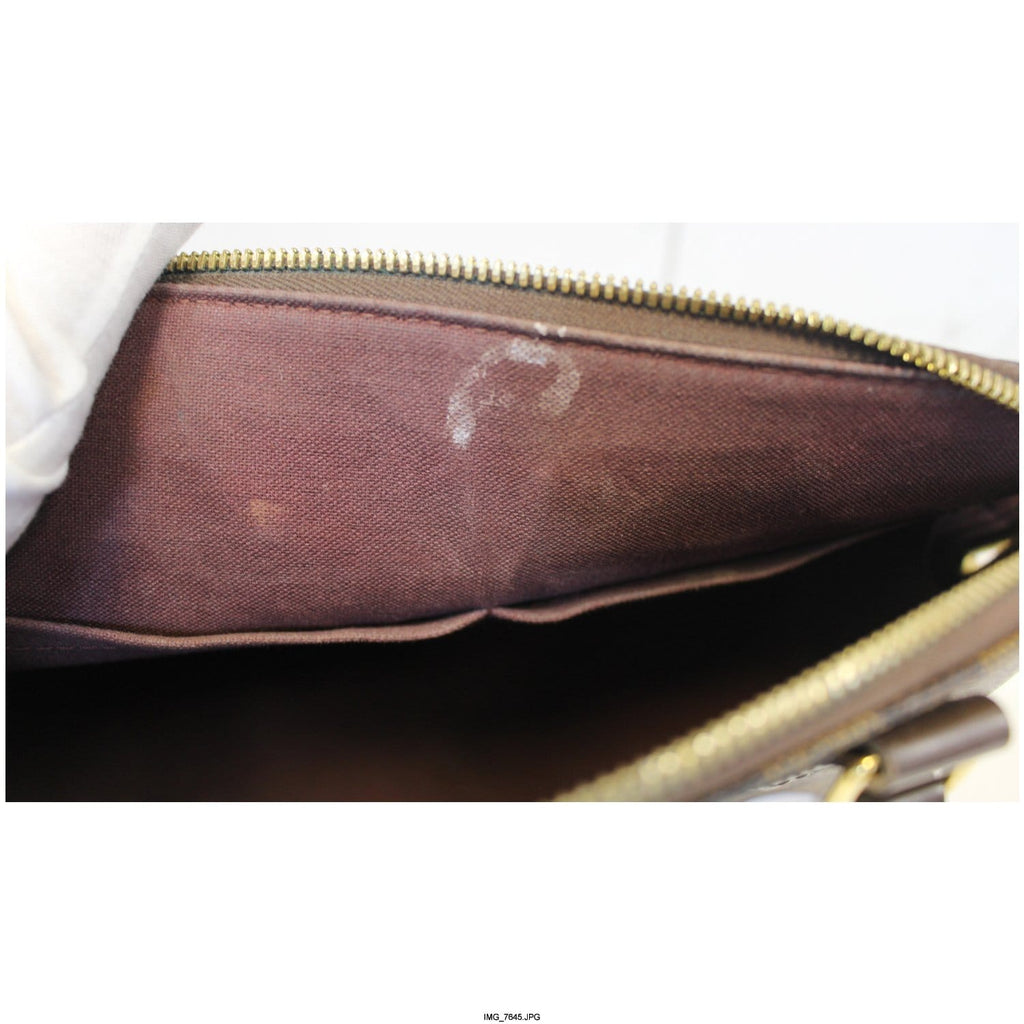 LOUIS VUITTON Alma Damier Ebene Handbag Brown