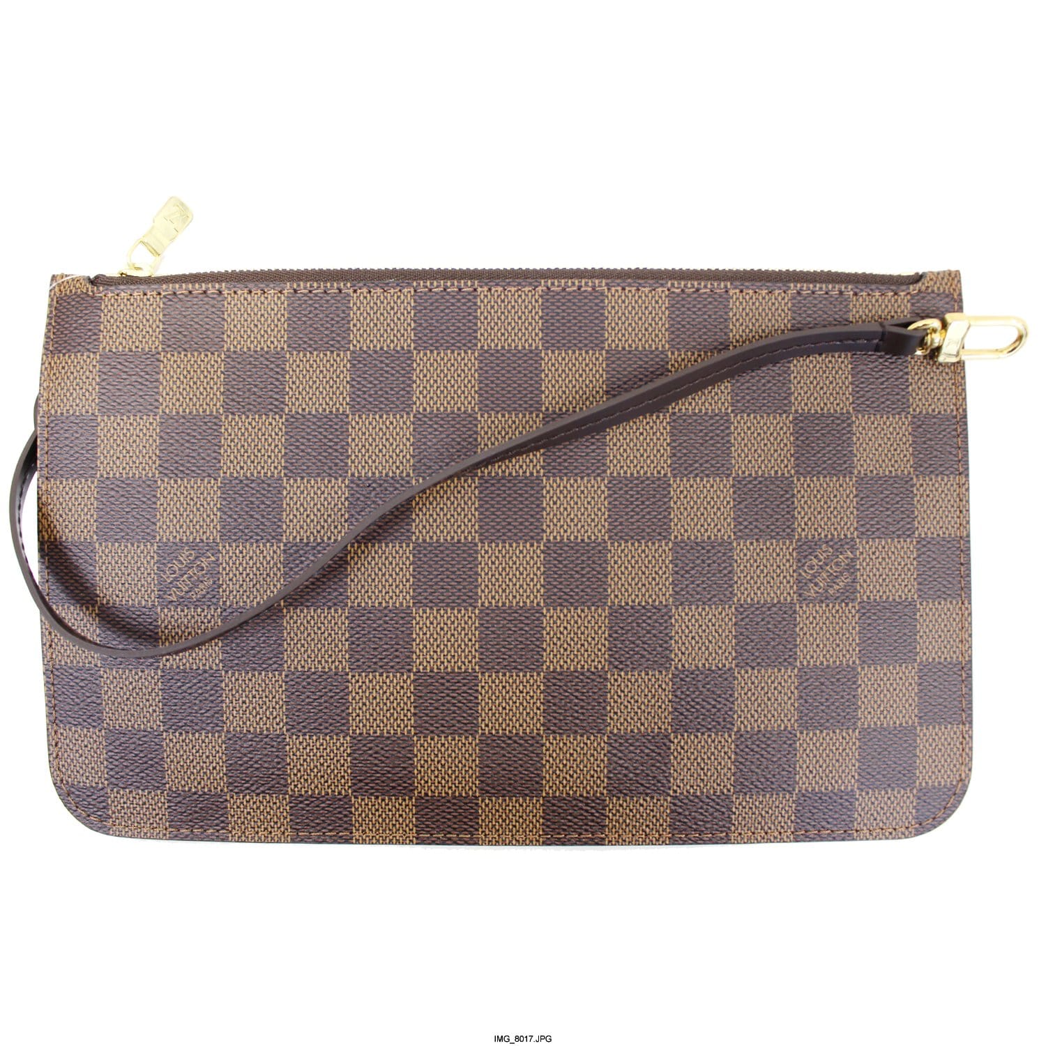 LOUIS VUITTON Pochette Wristlet Pouch Damier Ebene Neverfull MM