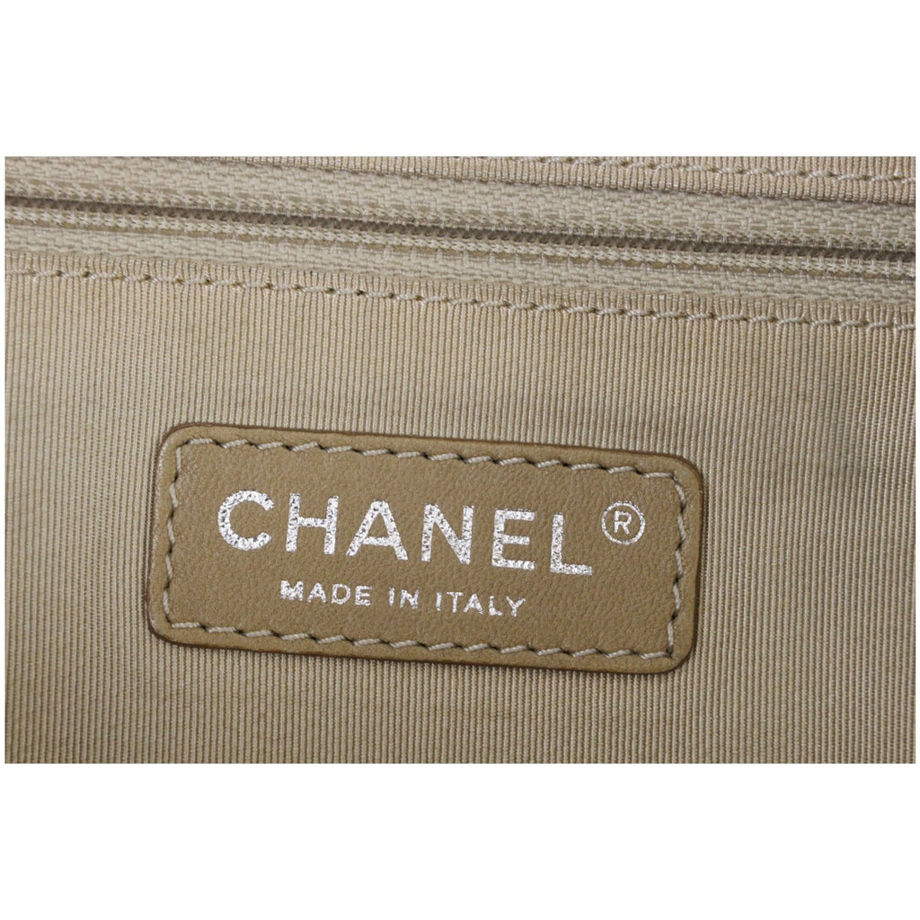 Chanel Black Quilted Caviar Leather Leather Zip Around Tote Bag