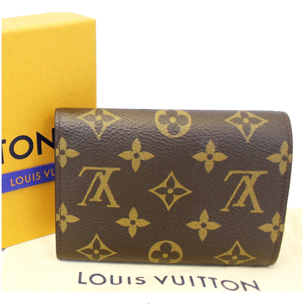 LOUIS VUITTON Flower Lock Monogram Canvas Wallet Black
