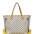 LOUIS VUITTON Neverfull MM Damier Azur Tote Shoulder Bag