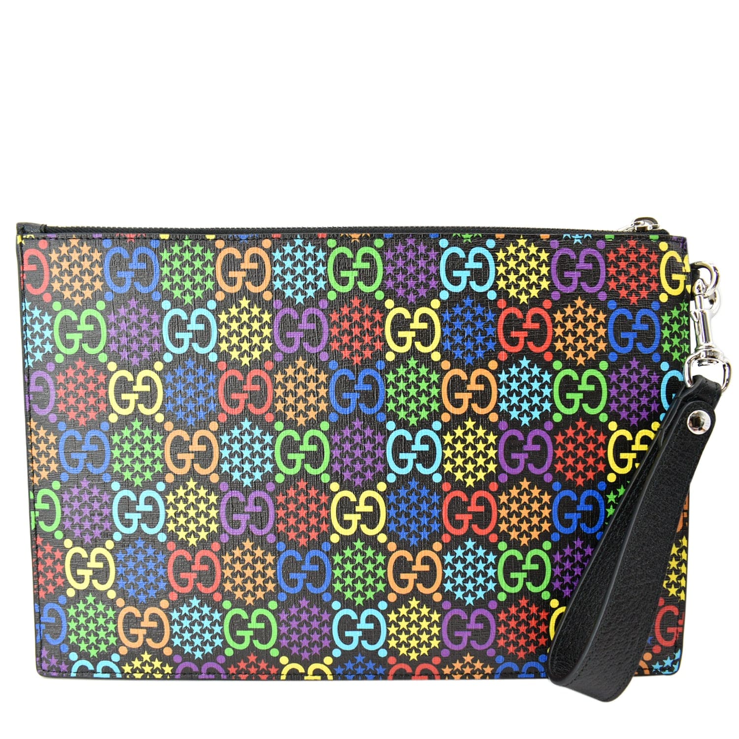 GUCCI Gucci Psychedelic Supreme Canvas Clutch Multicolor 601087 - 10% Off