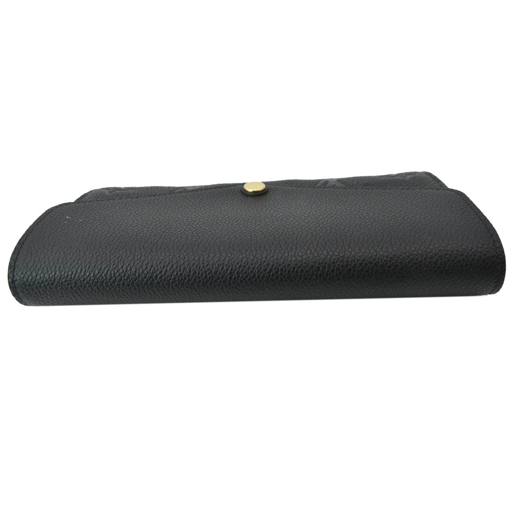 LOUIS VUITTON Sarah Monogram Empreinte Leather Wallet Black