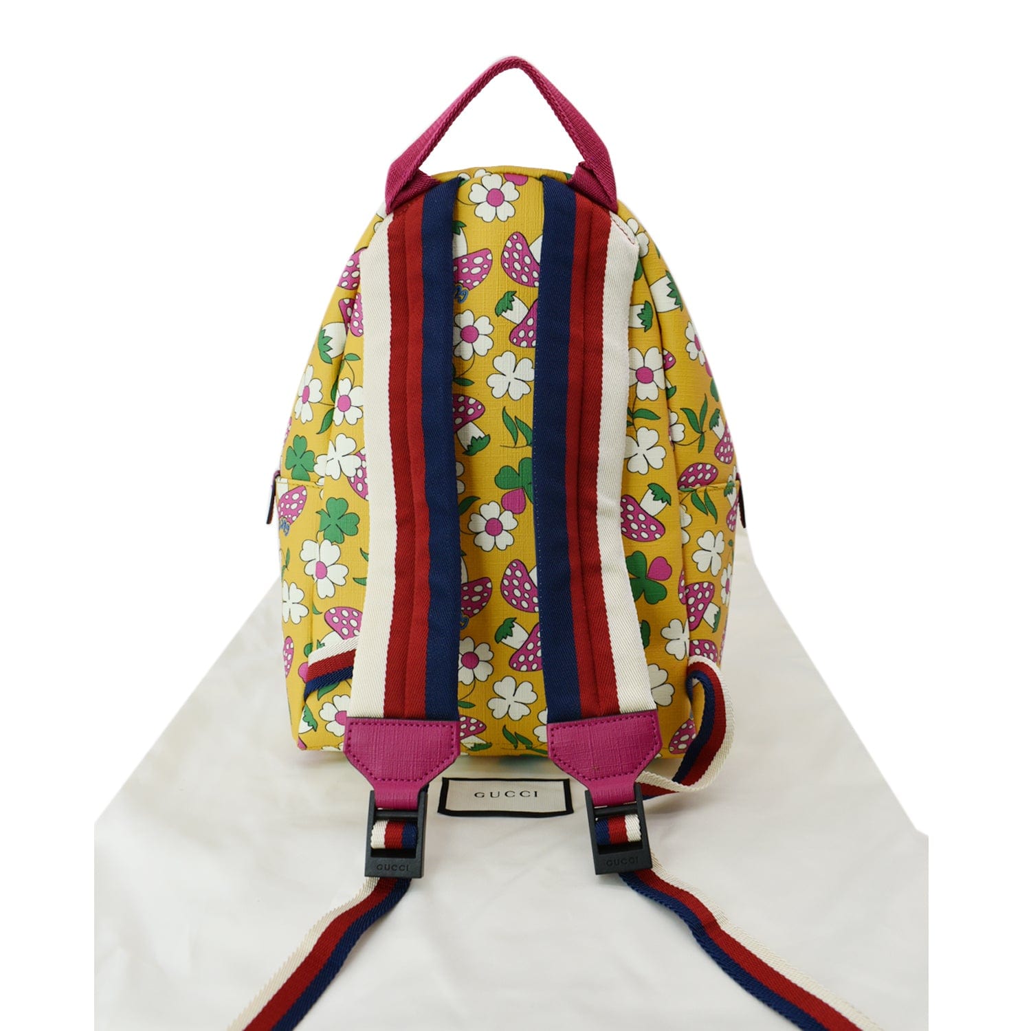 GUCCI Girls Floral Printed Gucci Coated Canvas Backpack Multicolor 271327