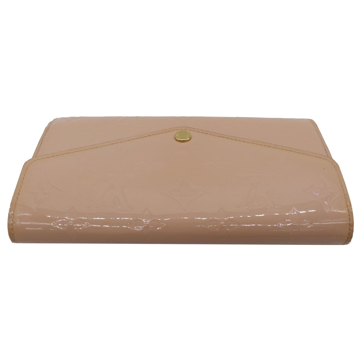 LOUIS VUITTON Sarah Monogram Vernis Leather Chain Wallet Light Pink