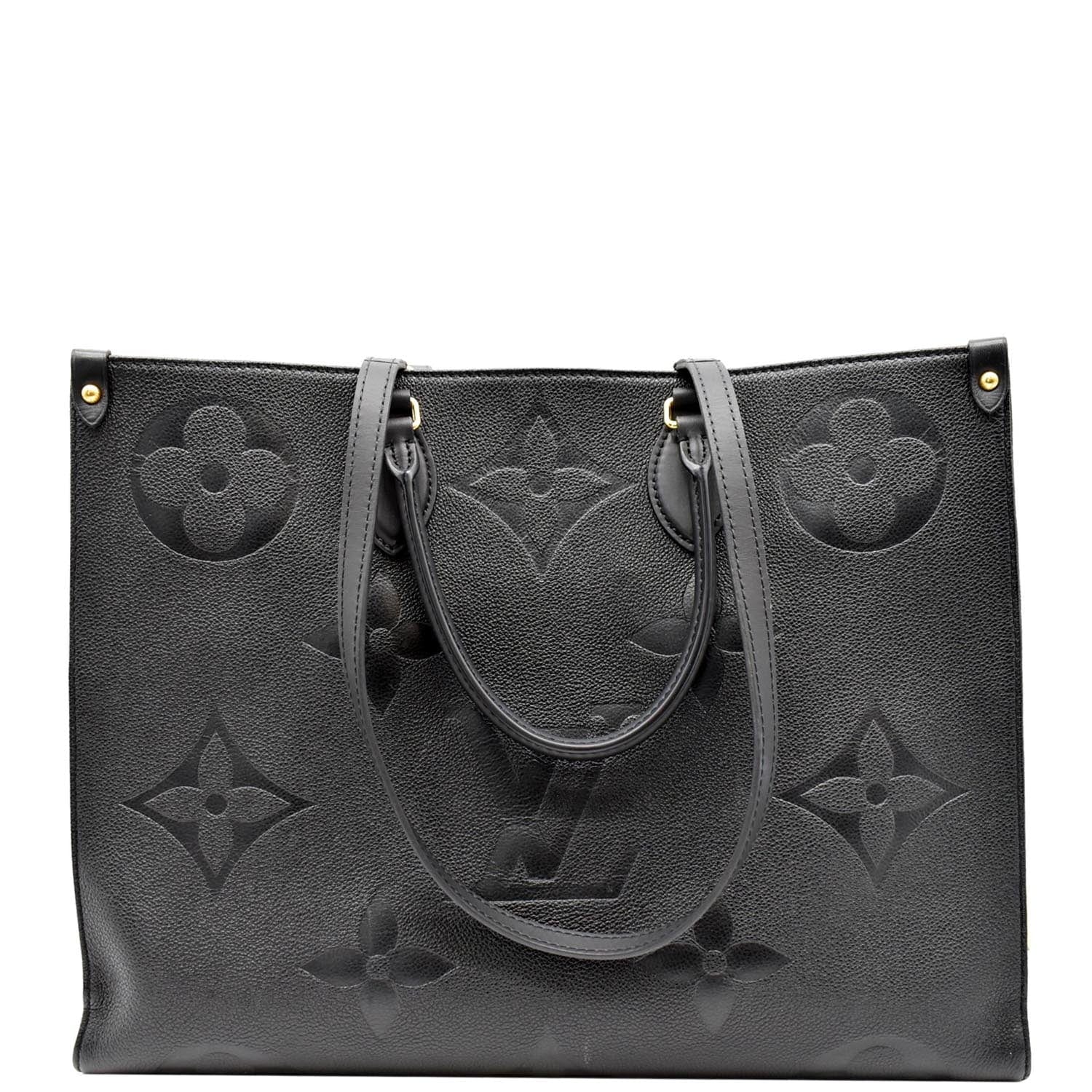 LOUIS VUITTON Onthego GM Monogram Empreinte Leather Tote Bag Black - Hot Deals