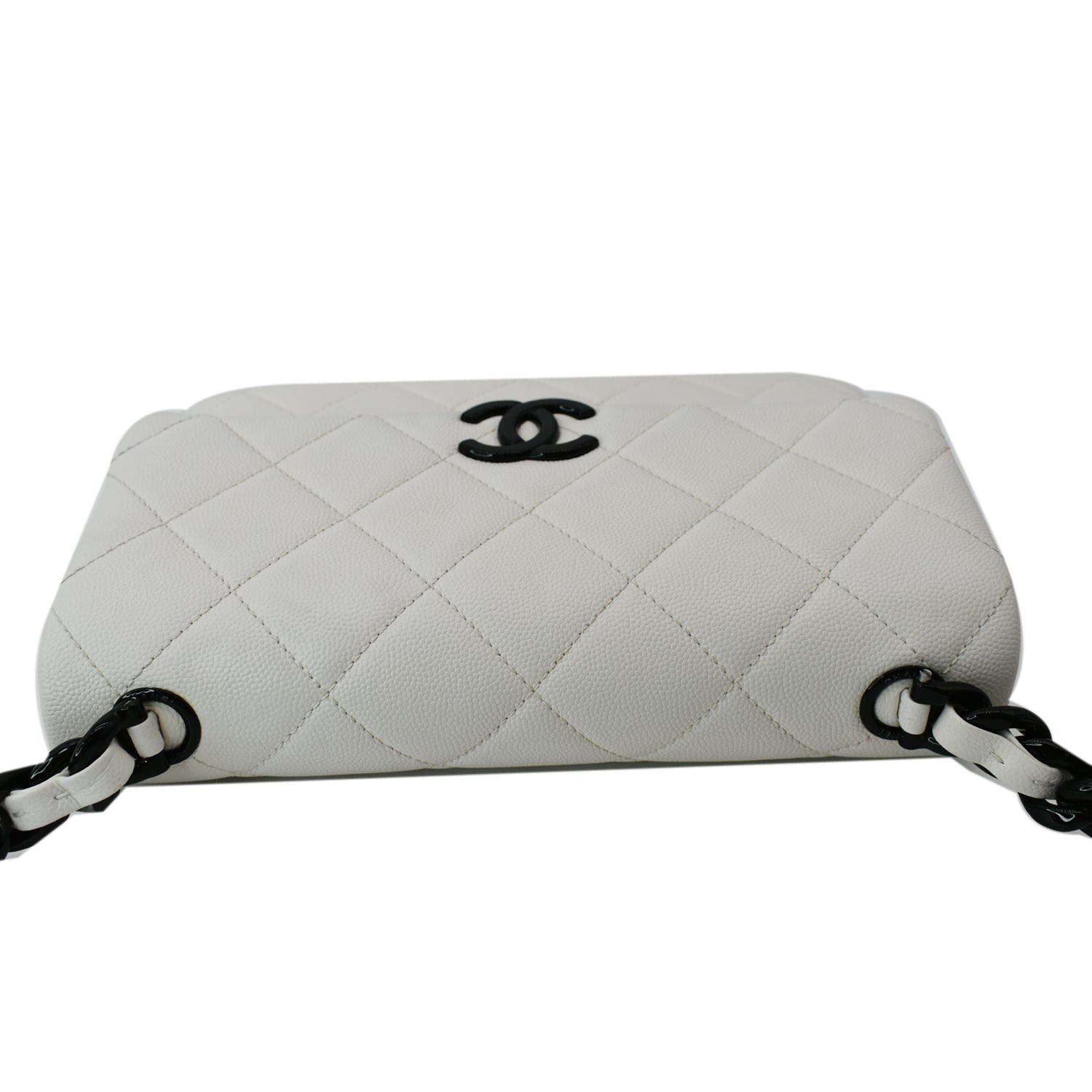 Chanel My Everything Caviar Quilted Leather Flap Shoulder Bag White