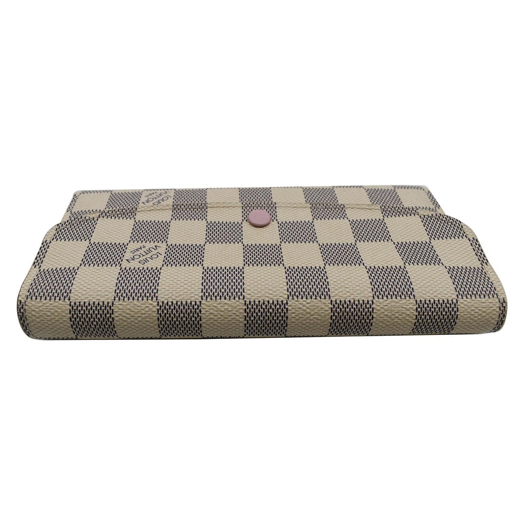 LOUIS VUITTON Emilie Damier Azur Wallet White