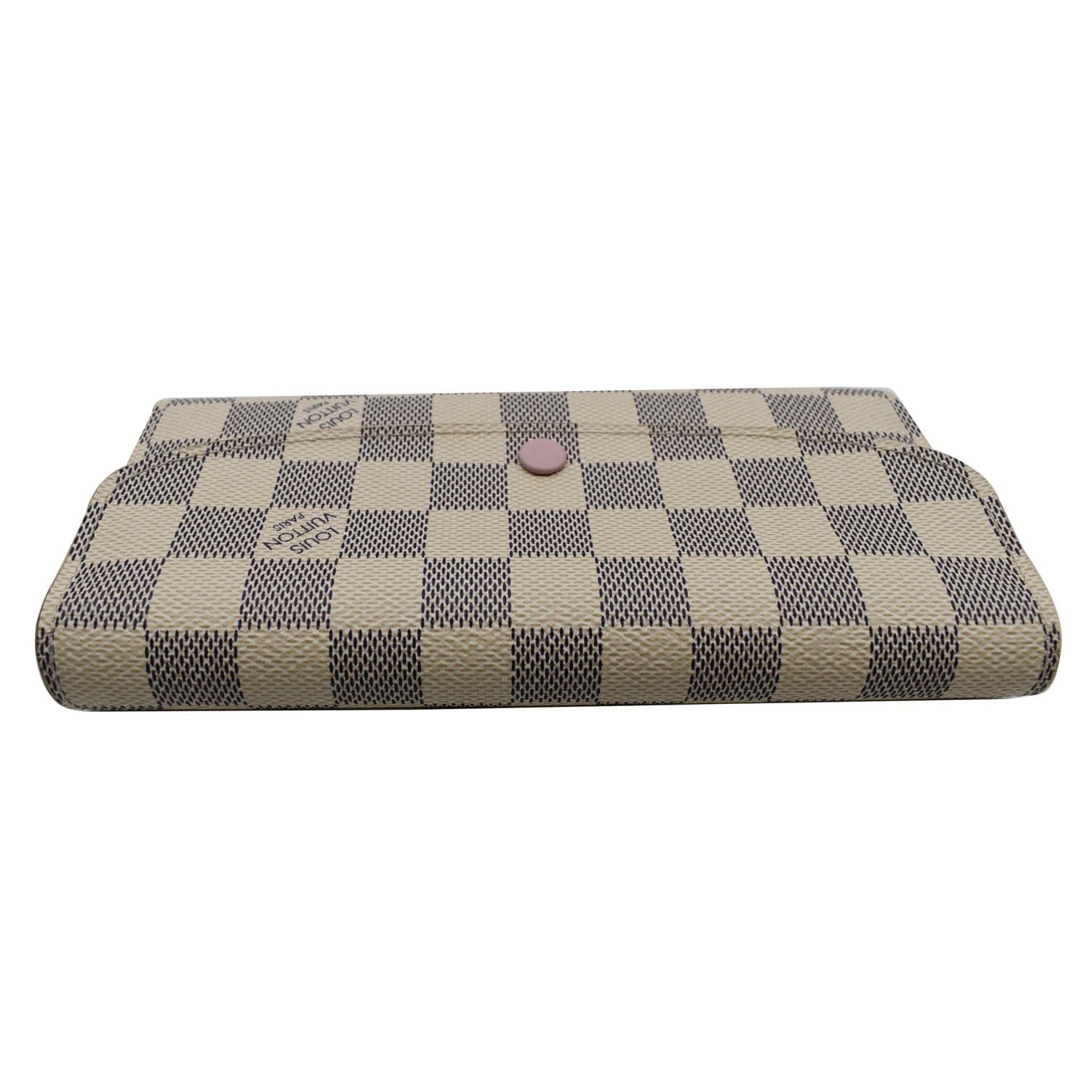 LOUIS VUITTON Emilie Damier Azur Wallet White