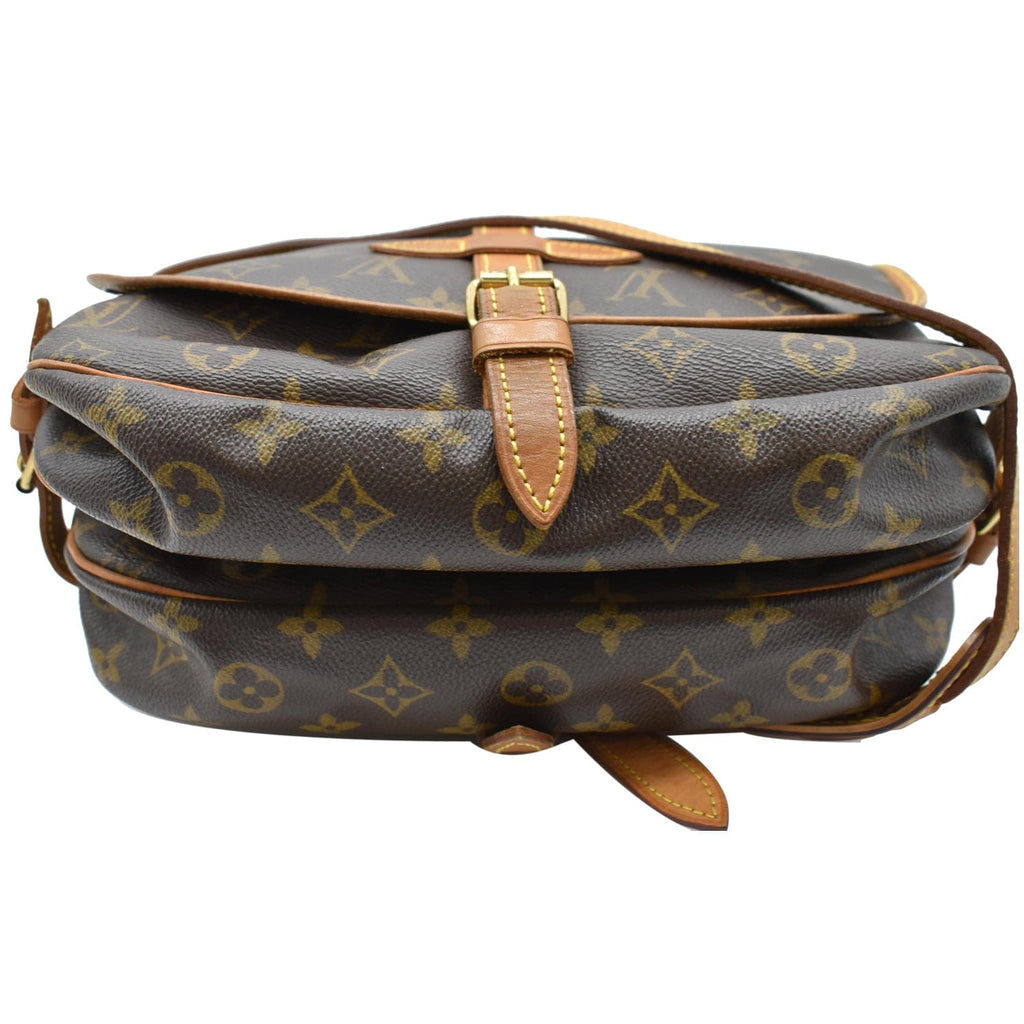 LOUIS VUITTON Saumur 30 Monogram Canvas Shoulder Bag Brown