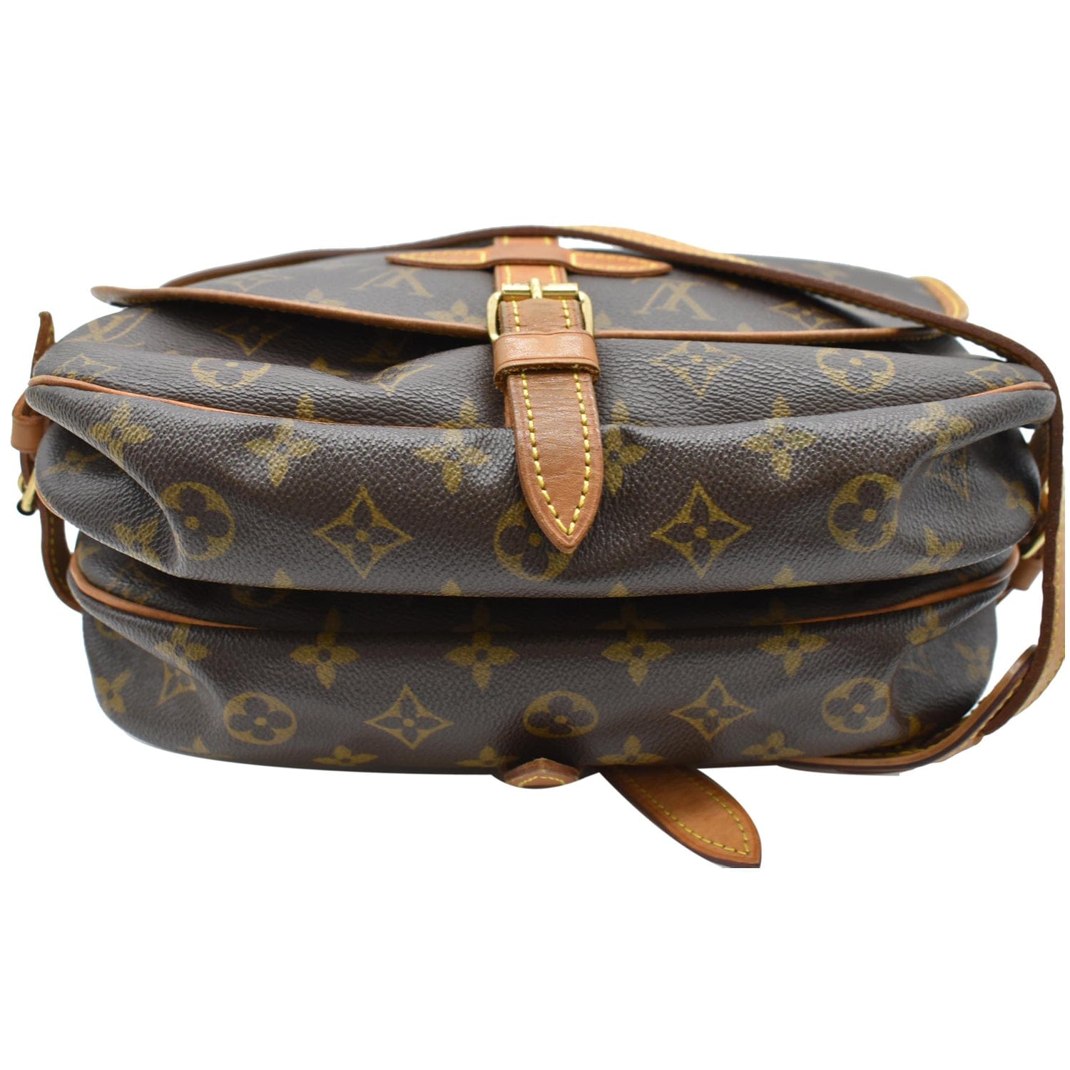 LOUIS VUITTON Saumur 30 Monogram Canvas Shoulder Bag Brown