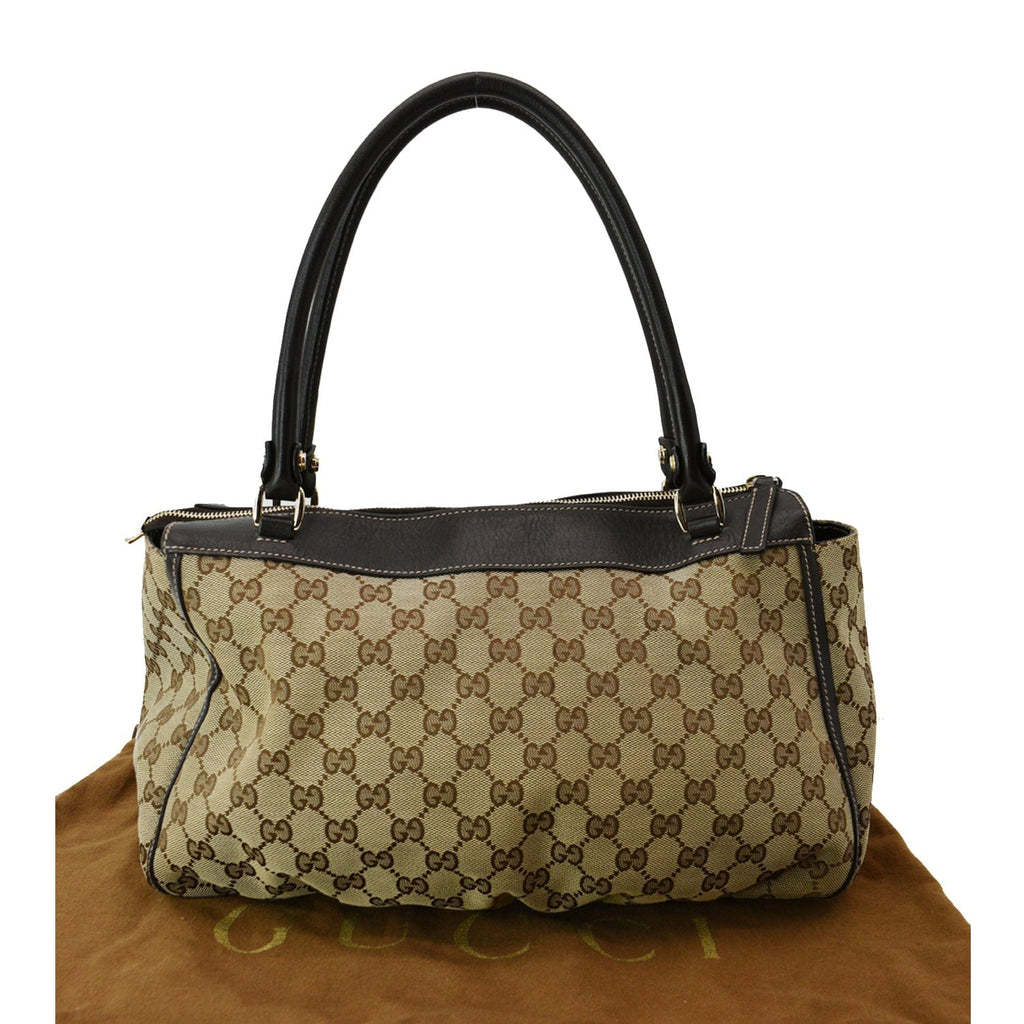 GUCCI D Ring Gucci Canvas Tote Bag Beige 189831