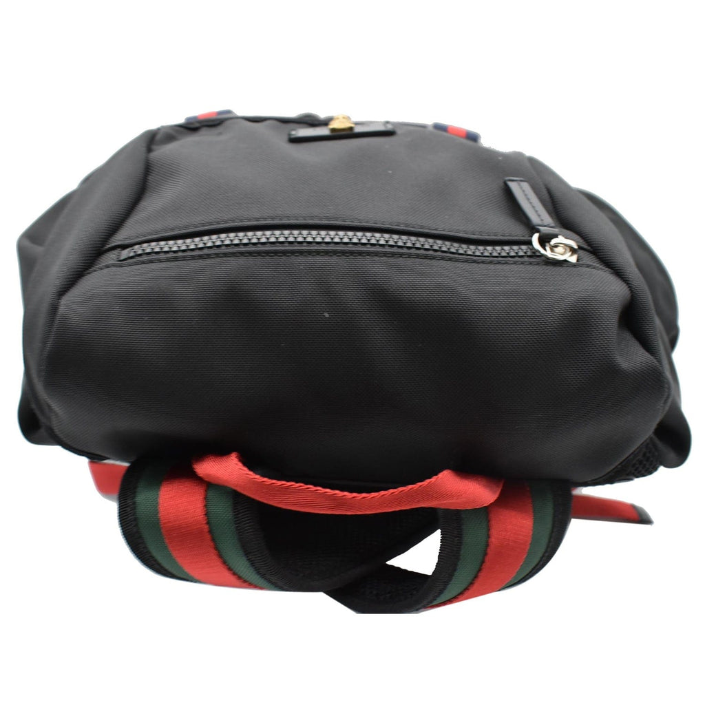 GUCCI Techno Fabric Canvas Backpack Bag Black 429037