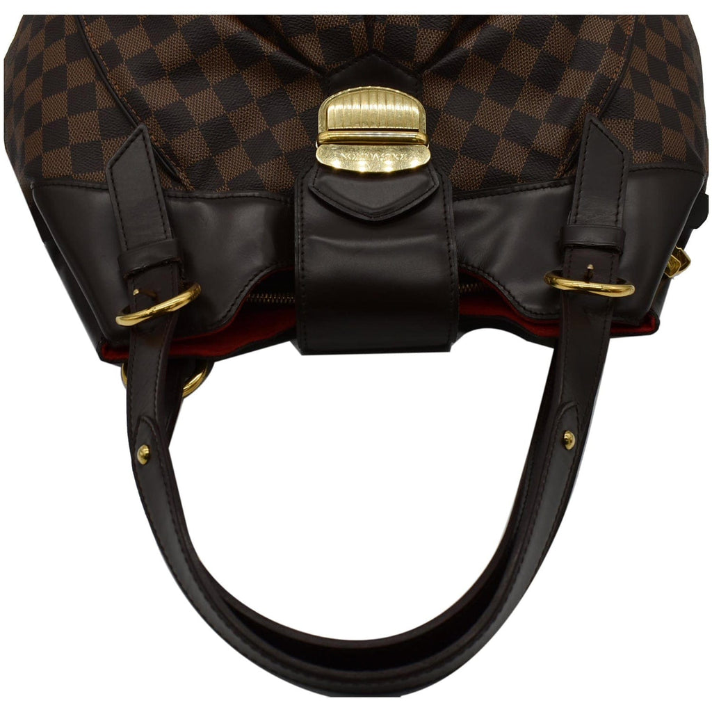 LOUIS VUITTON Sistina GM Damier Ebene Shoulder Bag Brown