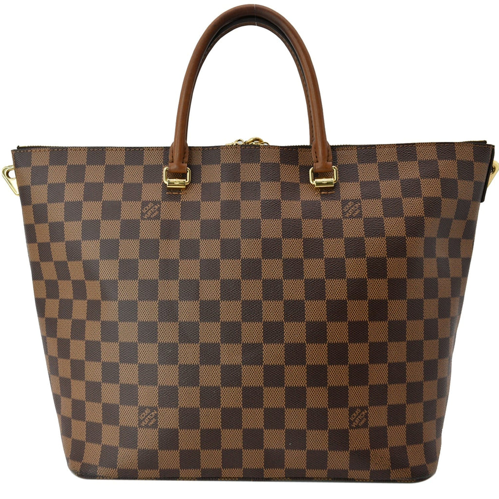 LOUIS VUITTON Belmont Damier Ebene Tote Bag Brown