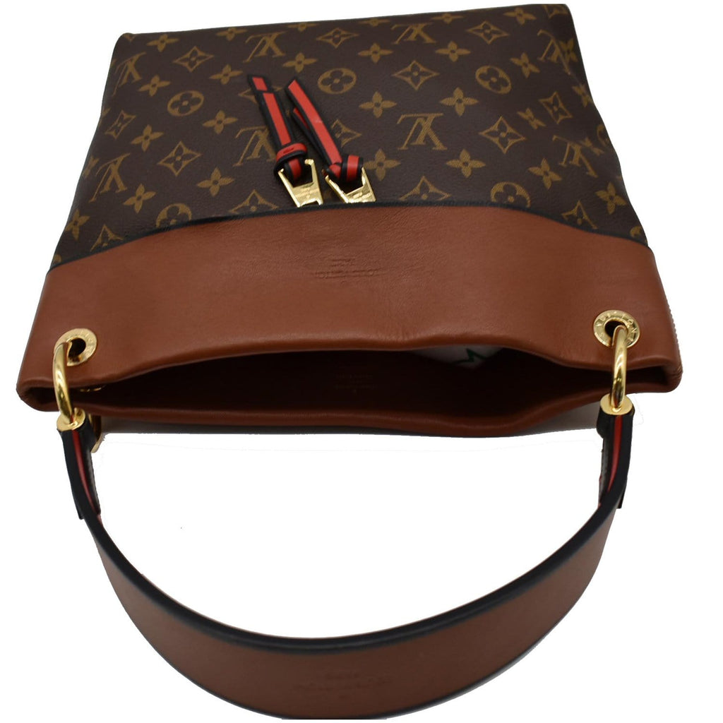 LOUIS VUITTON Tuileries Besace Monogram Canvas Shoulder Bag Caramel
