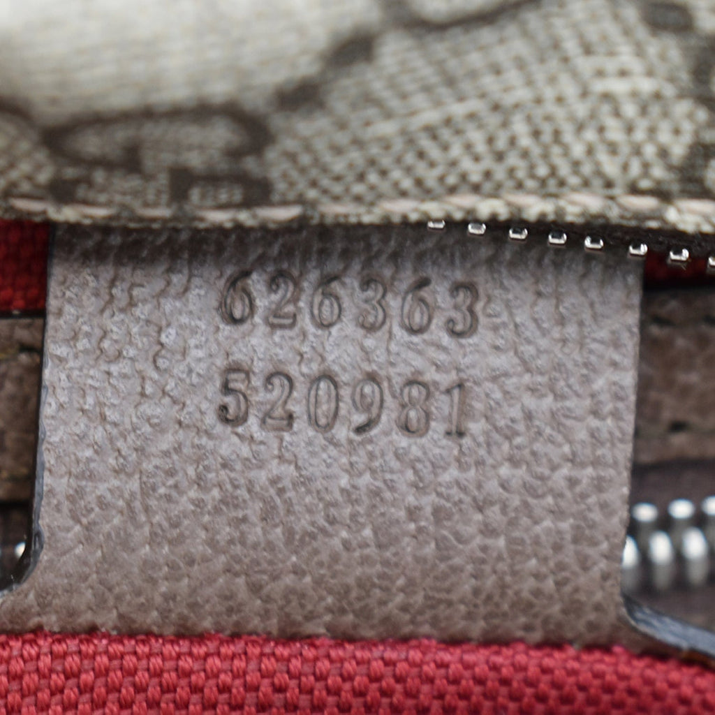 GUCCI Gucci Supreme Monogram Canvas Shoulder Bag Beige 626363