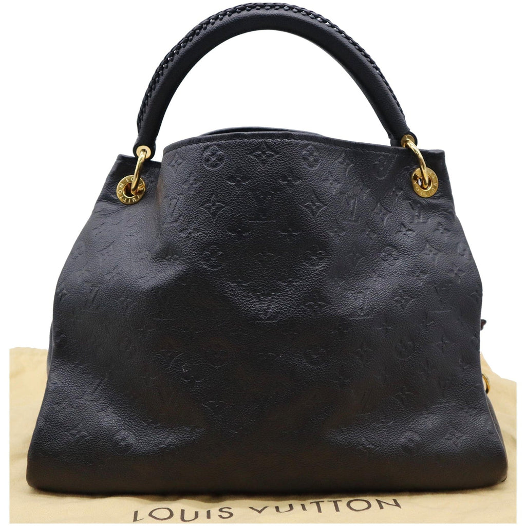 LOUIS VUITTON Artsy MM Empreinte Leather Shoulder Bag Black