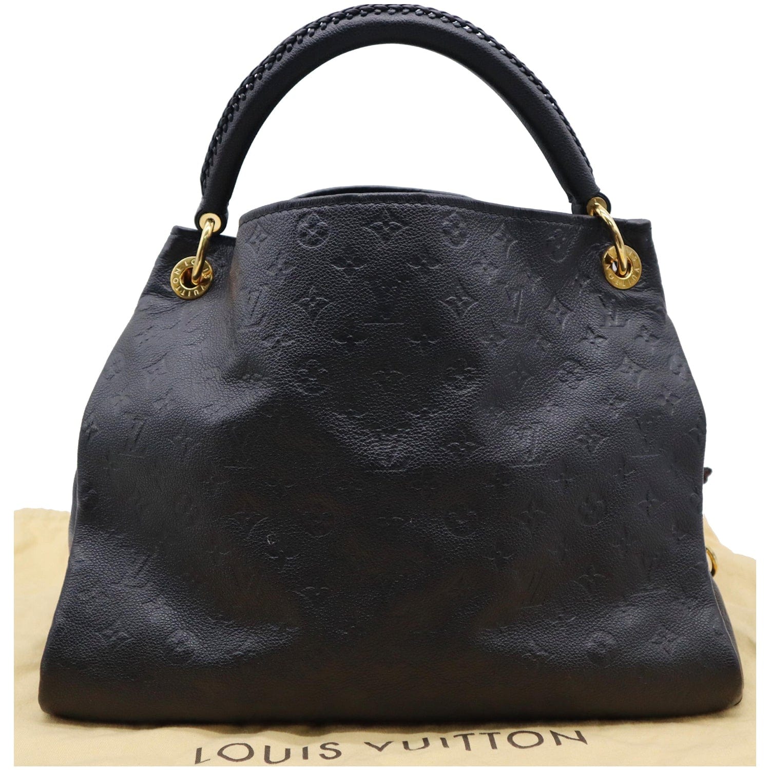 LOUIS VUITTON Artsy MM Empreinte Leather Shoulder Bag Black
