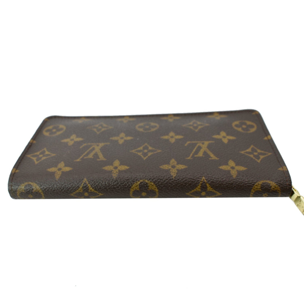 LOUIS VUITTON Monogram Canvas Zippy Wallet Brown