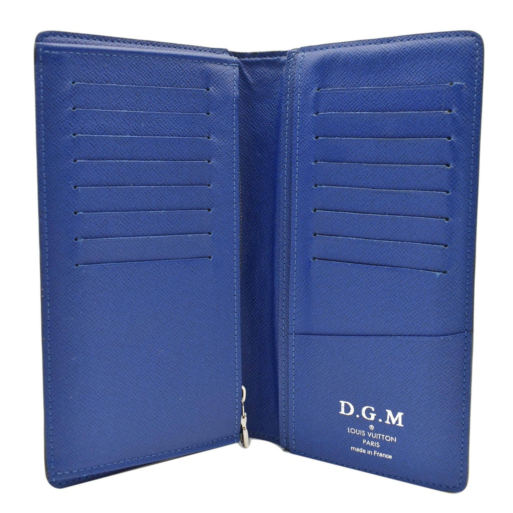 LOUIS VUITTON Brazza Monogram Canvas Bifold Wallet Blue