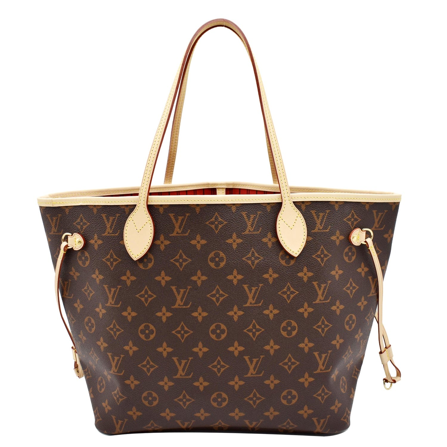 LOUIS VUITTON Neverfull MM Monogram Canvas Tote Bag Brown - New Year Deals