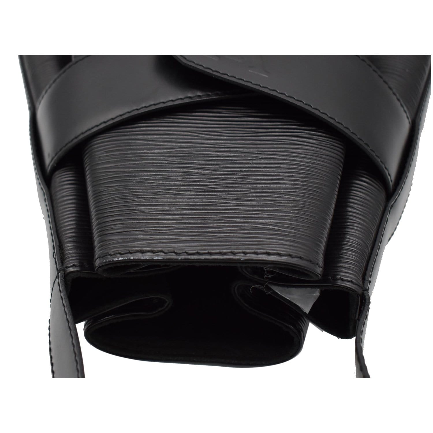 LOUIS VUITTON Sac D'Epaule PM Epi Leather Bucket Bag Black