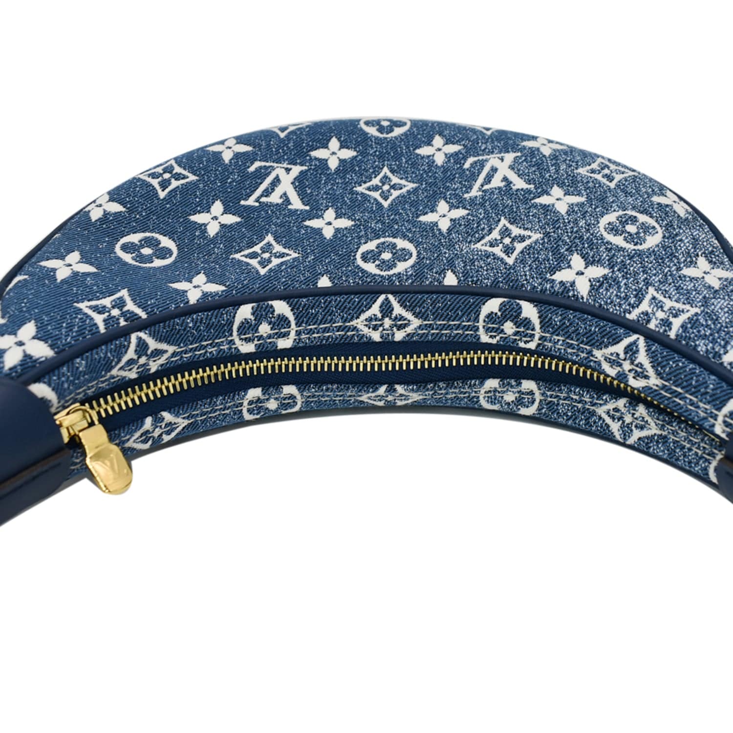 LOUIS VUITTON Loop Monogram Denim Jacquard Baguette Bag Navy Blue