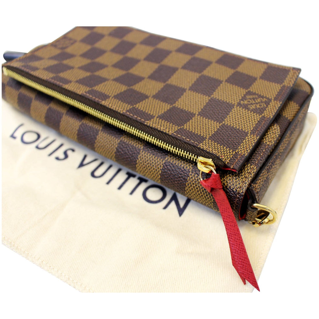 LOUIS VUITTON Pochette Felicie Damier Ebene Crossbody Bag