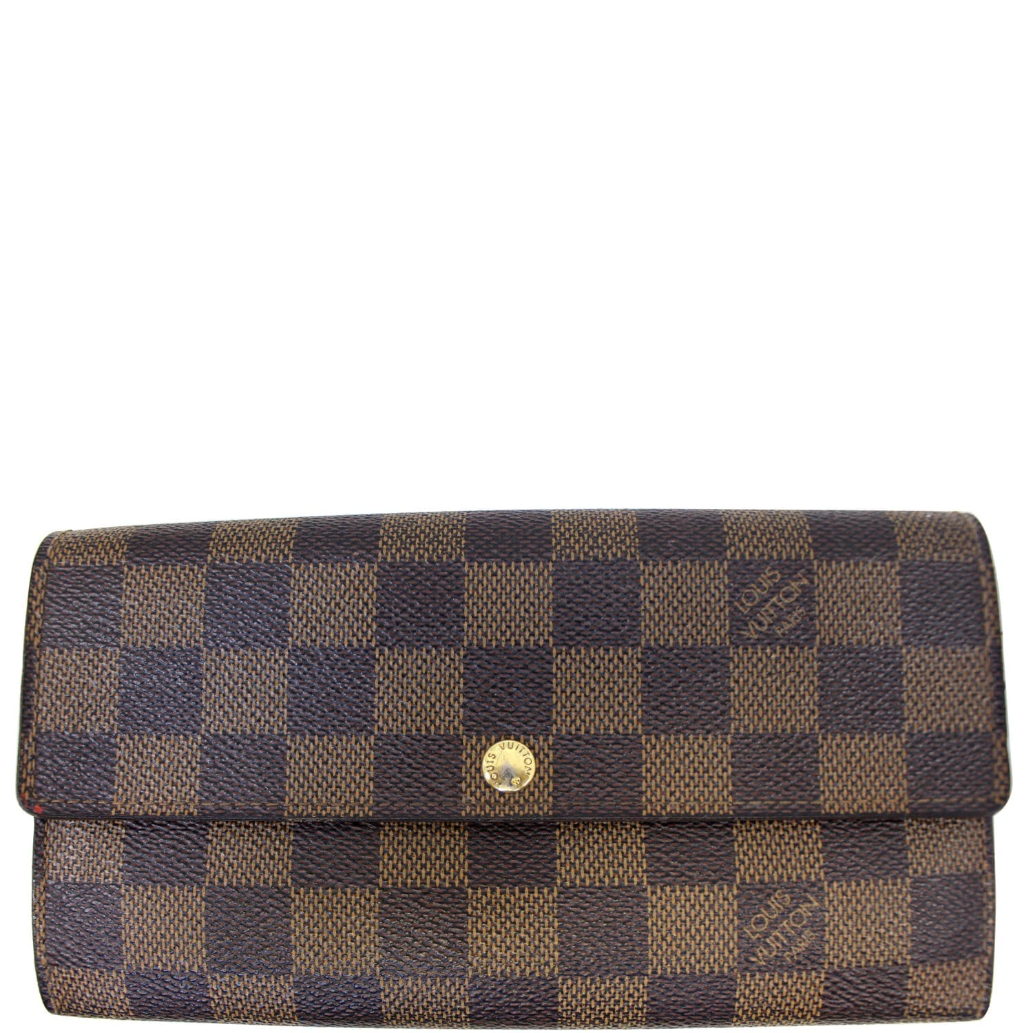 LOUIS VUITTON Damier Ebene Brown Sarah Wallet