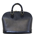 LOUIS VUITTON Alma PM Epi Leather Satchel Bag Black